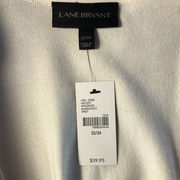 Lane Bryant Knit Cropped Cardigan Ruffle Sleeve - Picture 6 of 6
